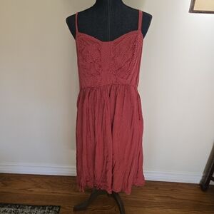 Torrid Red Spotted Midi Dress